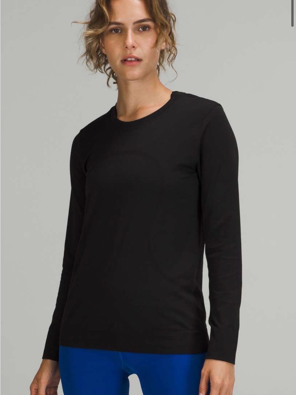 Lululemon Swiftly Relaxed Long-Sleeve Shirt Hip Length Black Size 12 NWT